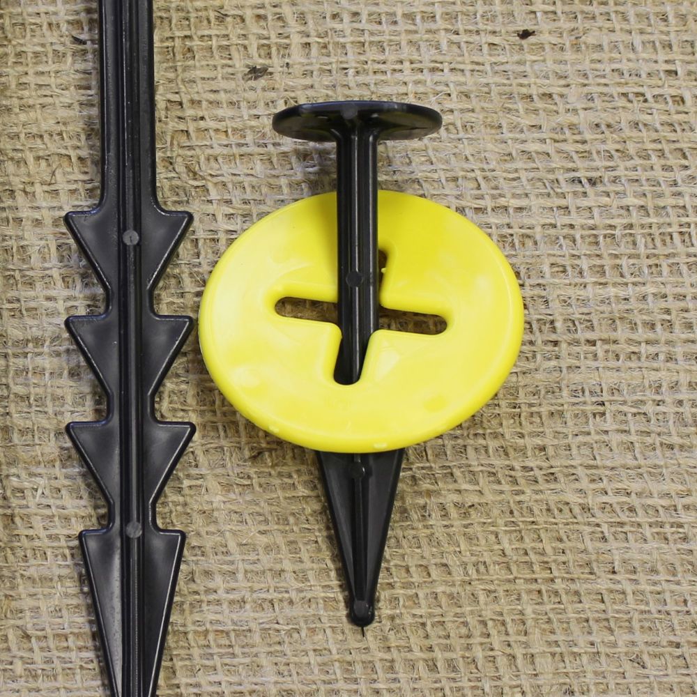 Tri-Prong Landscape Fabric Securing Pegs