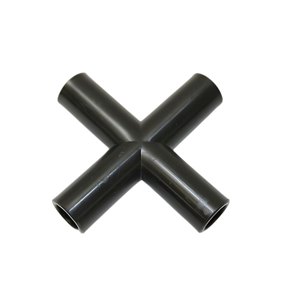 Black Flexible Hoop Joiner in Cross Shape