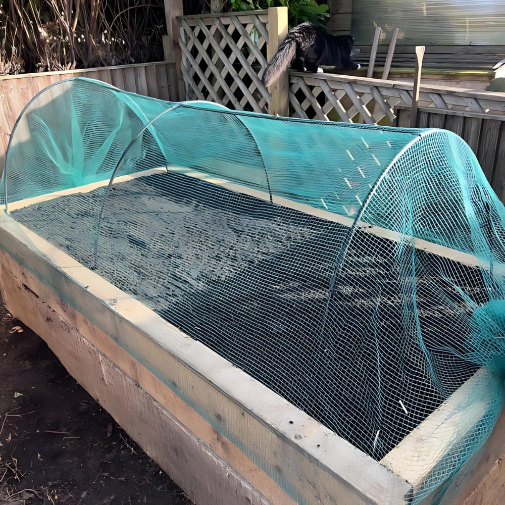 Black Flexible Hoop Tunnel with Green Netting