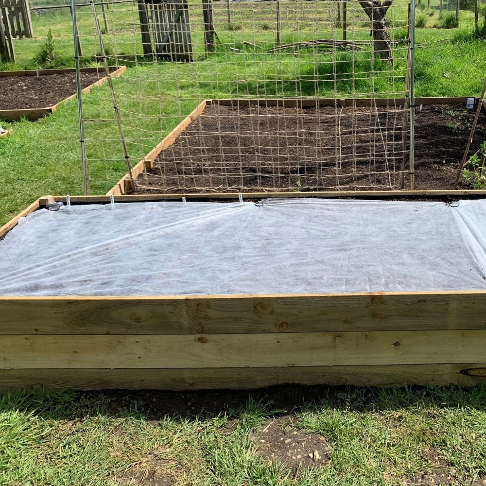 Heavy Garden Fleece Used to Cover Vegetable Crops