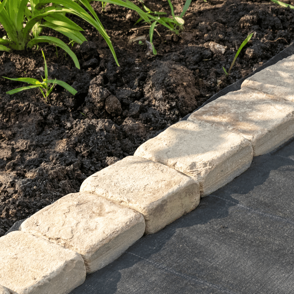 Weed Control Landscape Fabric in Garden