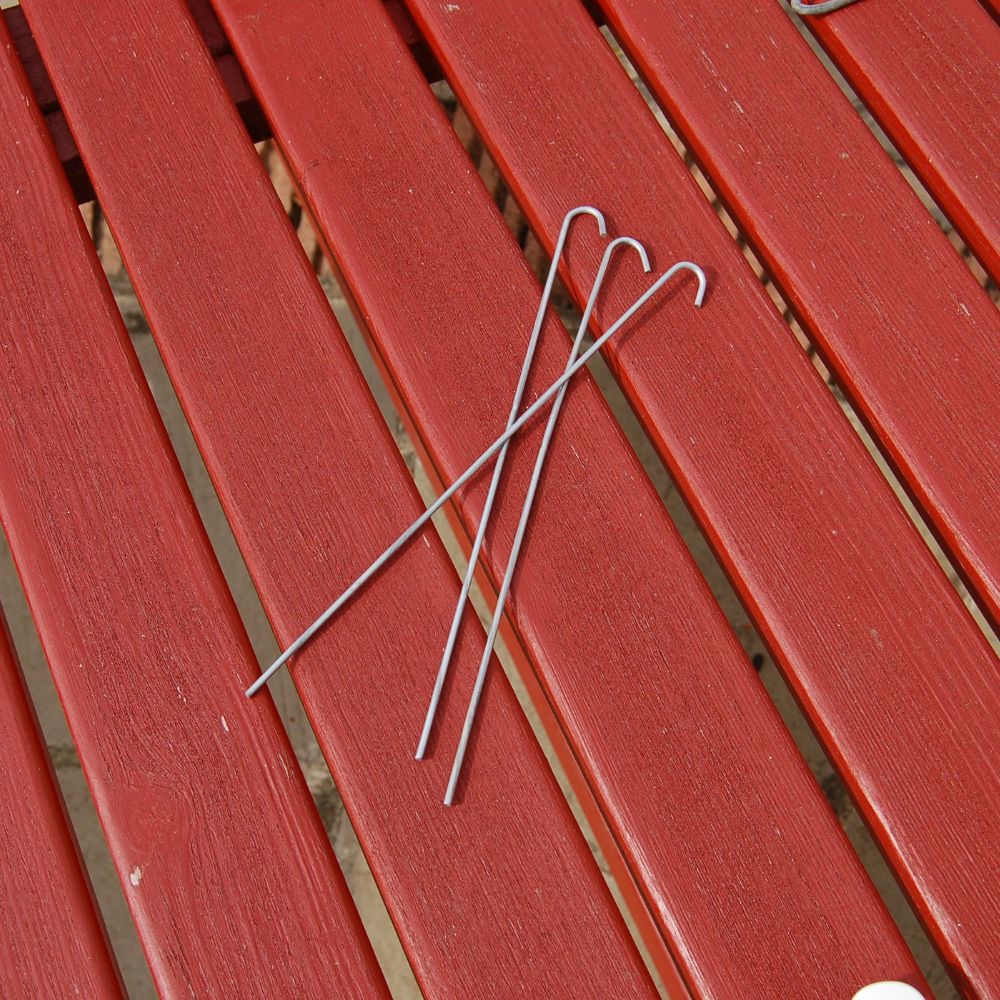 Close-up of Steel Garden Peg